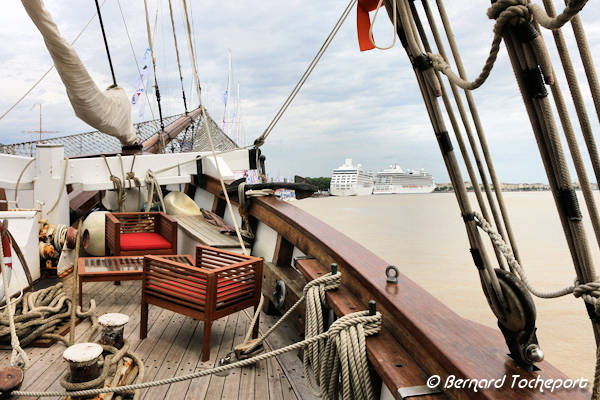 Pont avant du voilier Marité à Bordeaux | Photo Bernard Tocheport