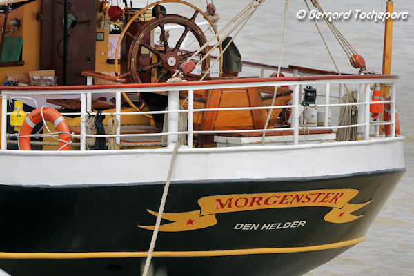 Barre et poupe du voilier Morgenster à Bordeaux | Photo Bernard Tocheport