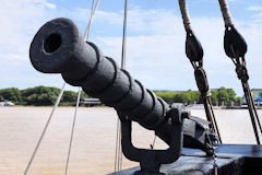 Bordeaux l'un des canons du Nao Victoria | Photo Bernard Tocheport