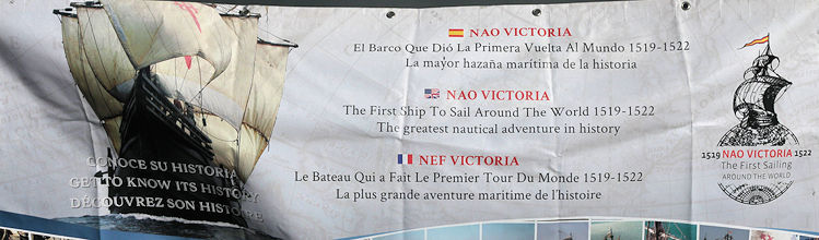 Banderole tour du monde Nao Victoria | Photo Bernard Tocheport