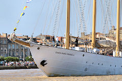 Proue du Santa Maria Manuela sur la Garonne à Bordeaux | Photo Bernard Tocheport