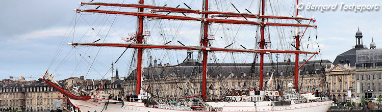 Les 4 mâts du Sedov à Bordeaux | Photo Bernard Tocheport