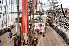 Bordeaux vue du pont du 4 mâts Russe Sedov | Photo Bernard Tocheport