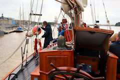 Bordeaux début de navigation sur la Garonne à bord du Skeaf | Photo Bernard Tocheport