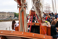 Le Ketch Skeaf sur la Garonne à Bordeaux pour la fête du fleuve 2019 | Photo Bernard Tocheport