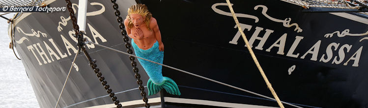 Proue du trois mâts Thalassa à Bordeaux | Photo Bernard Tocheport