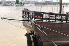 Poupe de la Caravelle Vera Cruz du Portugal à Bordeaux | Photo Bernard Tocheport